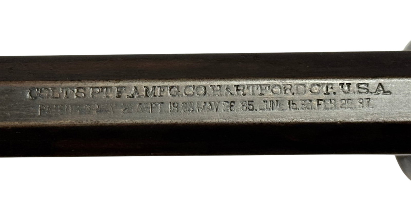 Early Antique 1891 Colt Lightning Medium Frame .38 CLMR Slide Action Rifle - 4