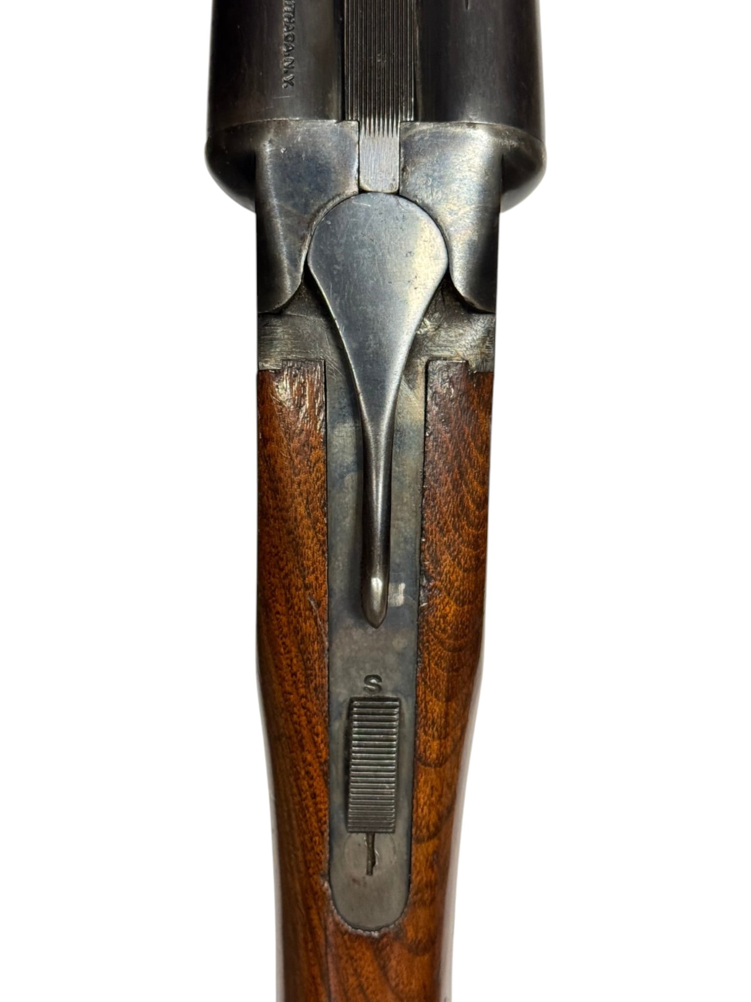 1941 Western Arms / Ithaca "Long Range Gun " 16 GA. SXS Hammerless Double Barrel Shotgun  - 4