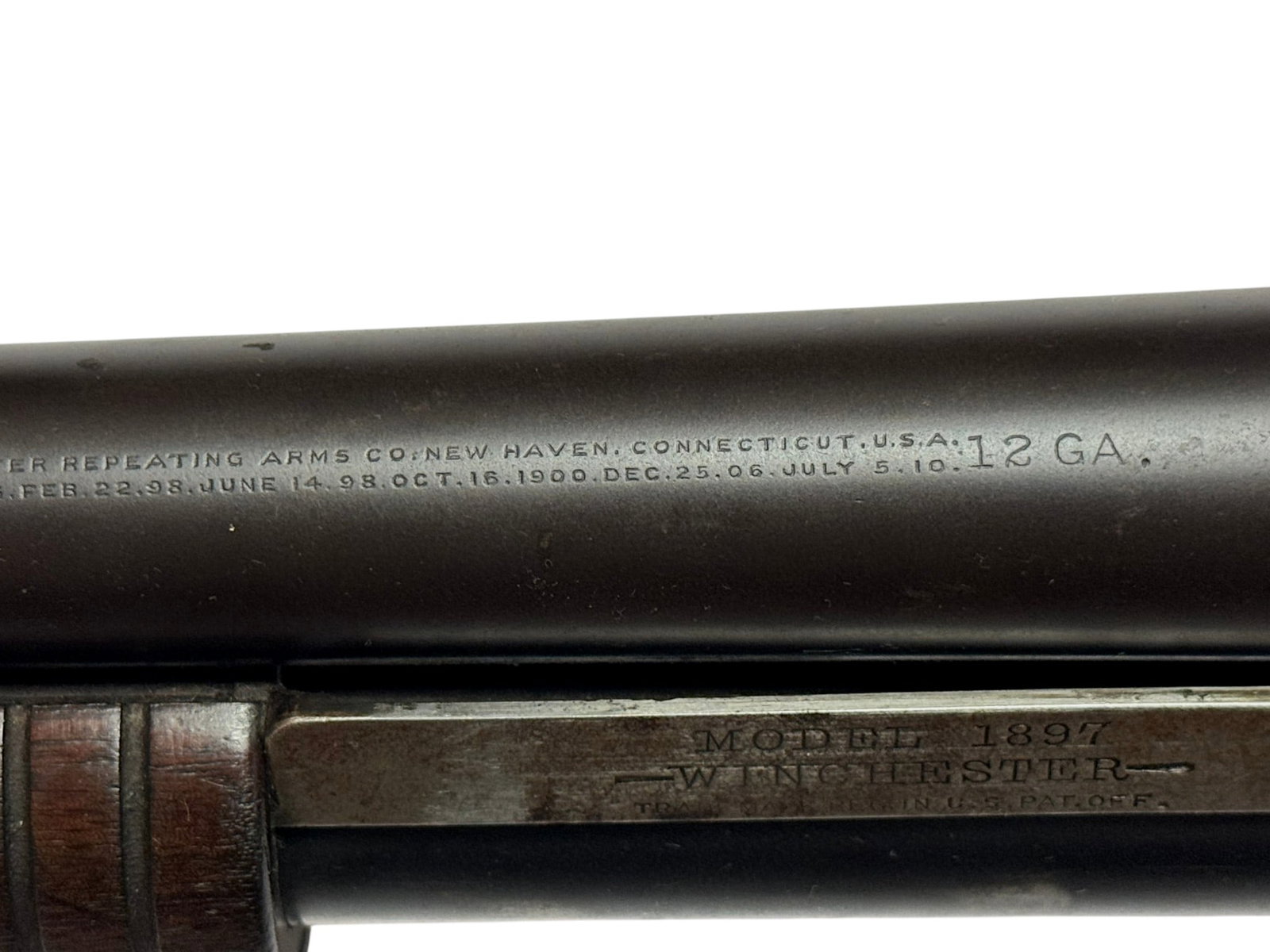 1916 Winchester 1897 Solid Frame Slamfire Pump Action 12 GA. Shotgun - 4