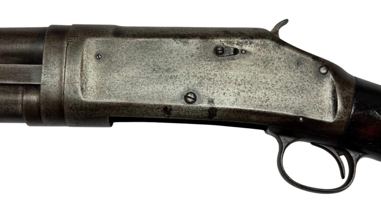 Lettered 1902 Winchester Model 1897 12 GA. Black Diamond Deluxe "TRAP GUN" Pump Action Shotgun - 10