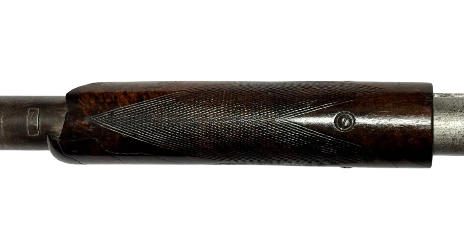 Lettered 1902 Winchester Model 1897 12 GA. Black Diamond Deluxe "TRAP GUN" Pump Action Shotgun - 18