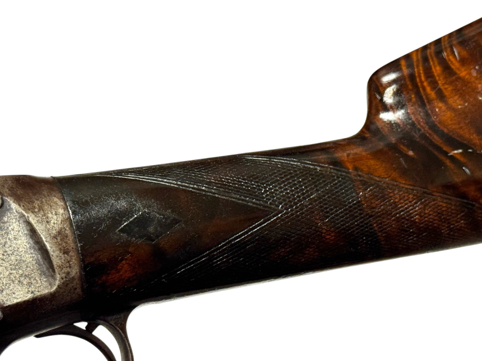 Lettered 1902 Winchester Model 1897 12 GA. Black Diamond Deluxe "TRAP GUN" Pump Action Shotgun - 8