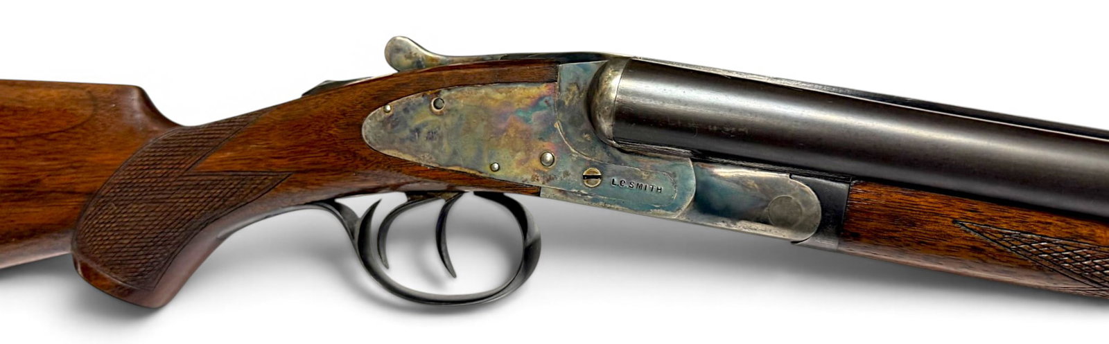 Exceptional 1930 LC Smith Featherweight Field Grade 16 GA. SXS Hammerless Shotgun w/ Letter: S#: 129253 | Mfg. 1930 | 28" Armor Steel Barrels with IM / M Chokes | 14" LOP | Hunter Arms Co. Fulton, NY | Field Grade, 16 GA. 28” Armor Steel Barrels | Dual triggers | Featherweight |
