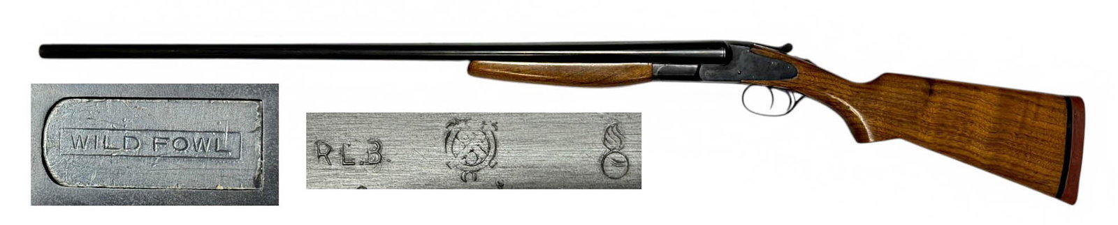 Excellent RARE WWII 1942 LC Smith Field Grade "Wild Fowl" USAF Aerial Training 32" SXS Shotgun: S#: 197896 | 32" Barrels | 14" LOP | Noshoc rubber recoil pad | Dual triggers | These "Wild Fowl" models are heavier than standard field-grade L.C. Smith shotguns and feature a reinforced web or