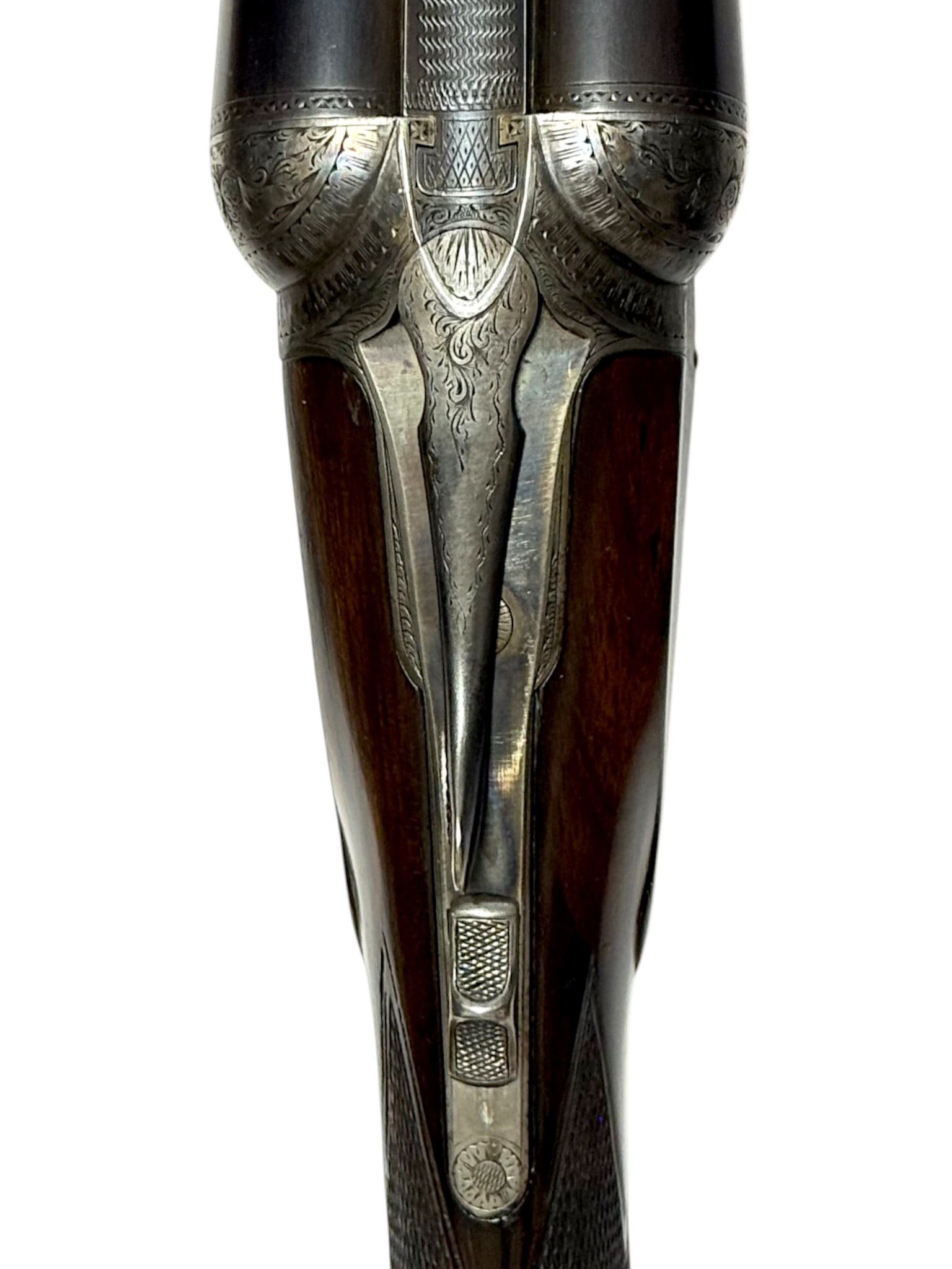 Exceptional 1910 Special Order Engraved Parker Bros DHE Grade 3 Hammerless 12 GA. SXS Shotgun - 18