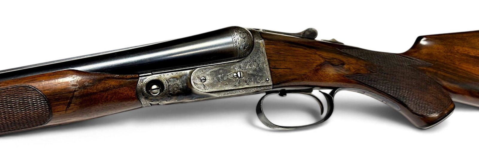 Exceptional 1910 Special Order Engraved Parker Bros DHE Grade 3 Hammerless 12 GA. SXS Shotgun - 2
