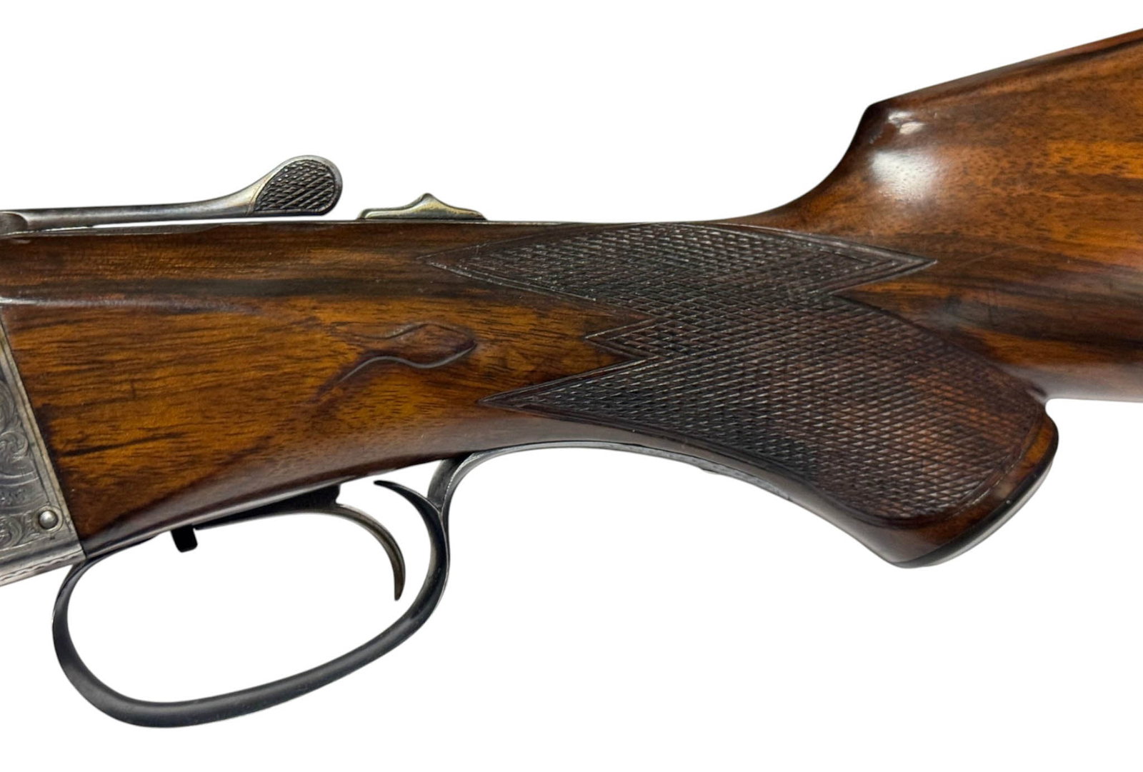 Exceptional 1910 Special Order Engraved Parker Bros DHE Grade 3 Hammerless 12 GA. SXS Shotgun - 8