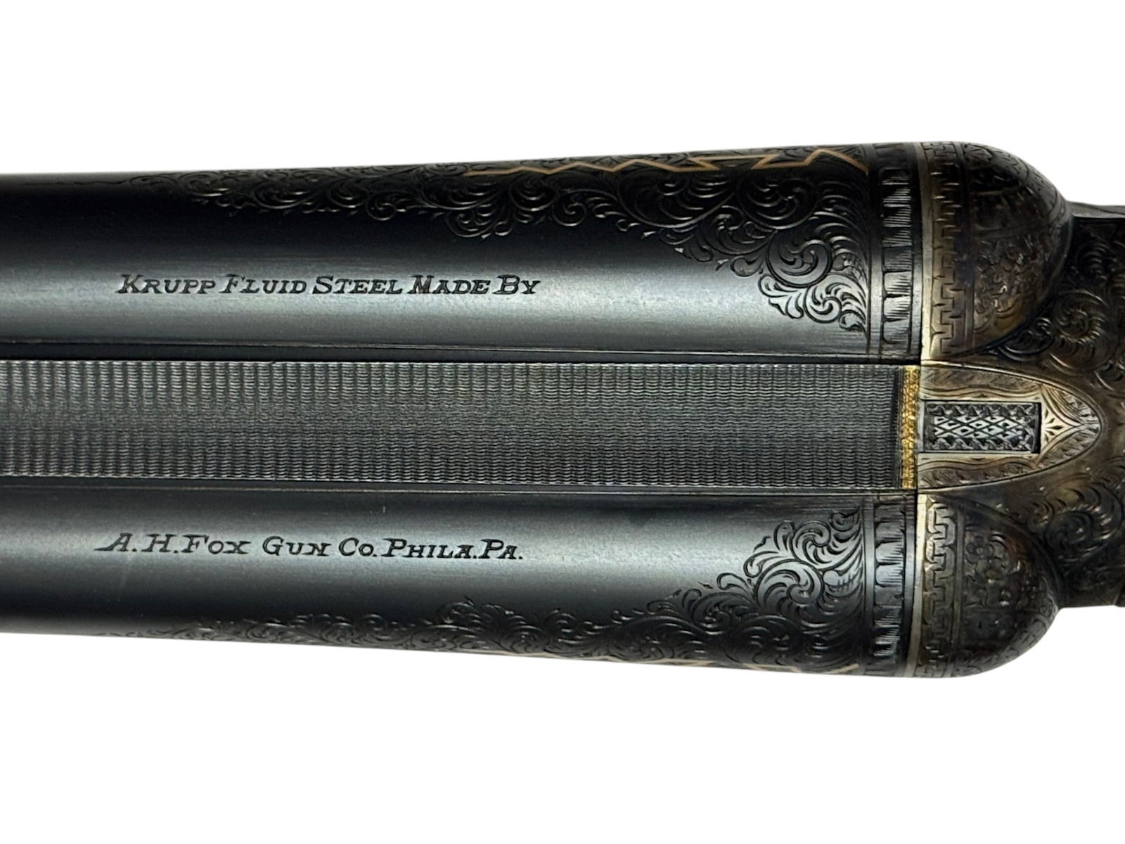 Exceptionally Rare 1910 A.H. FOX - FE Grade - 12 GA. Masterfully Engraved & Upgraded SXS Shotgun - 16