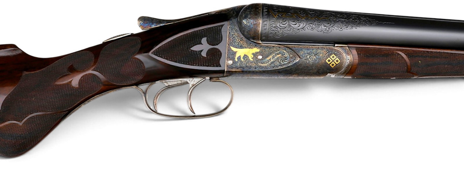 Exceptionally Rare 1910 A.H. FOX - FE Grade - 12 GA. Masterfully Engraved & Upgraded SXS Shotgun - 2