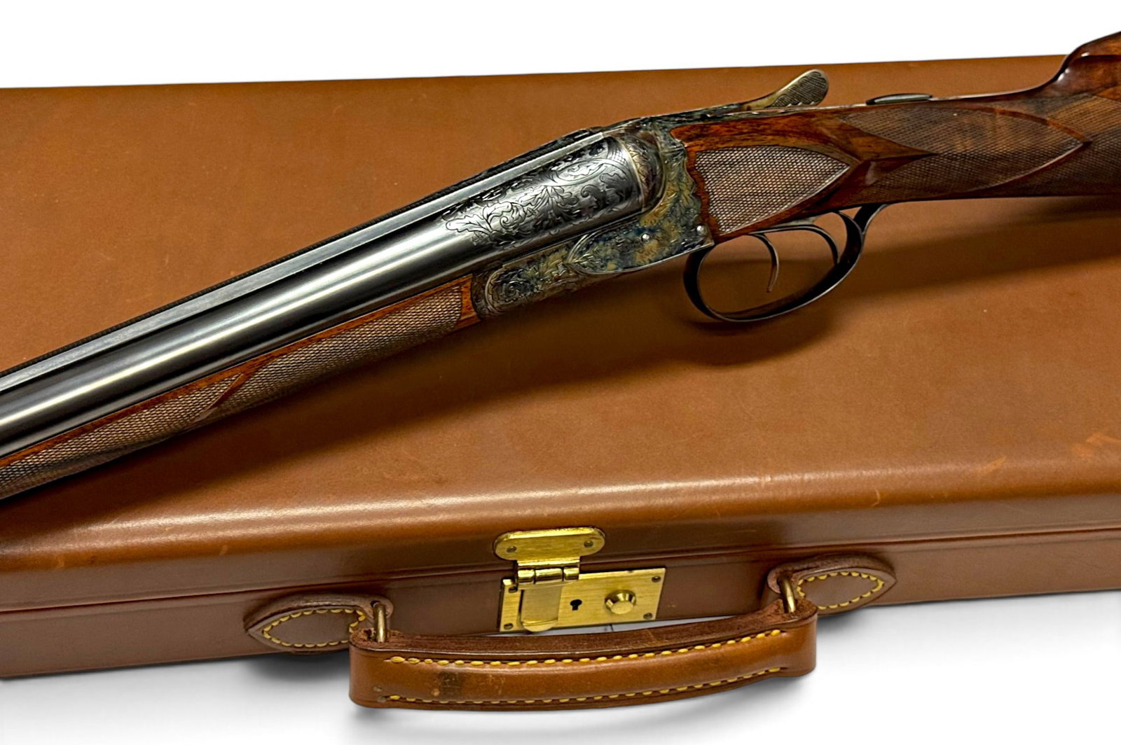 Excellent Cased A.H. FOX "XE Grade" Side-by-Side 16 GA. CSMC Double Barrel Highly Engraved Shotgun (1 of 20)