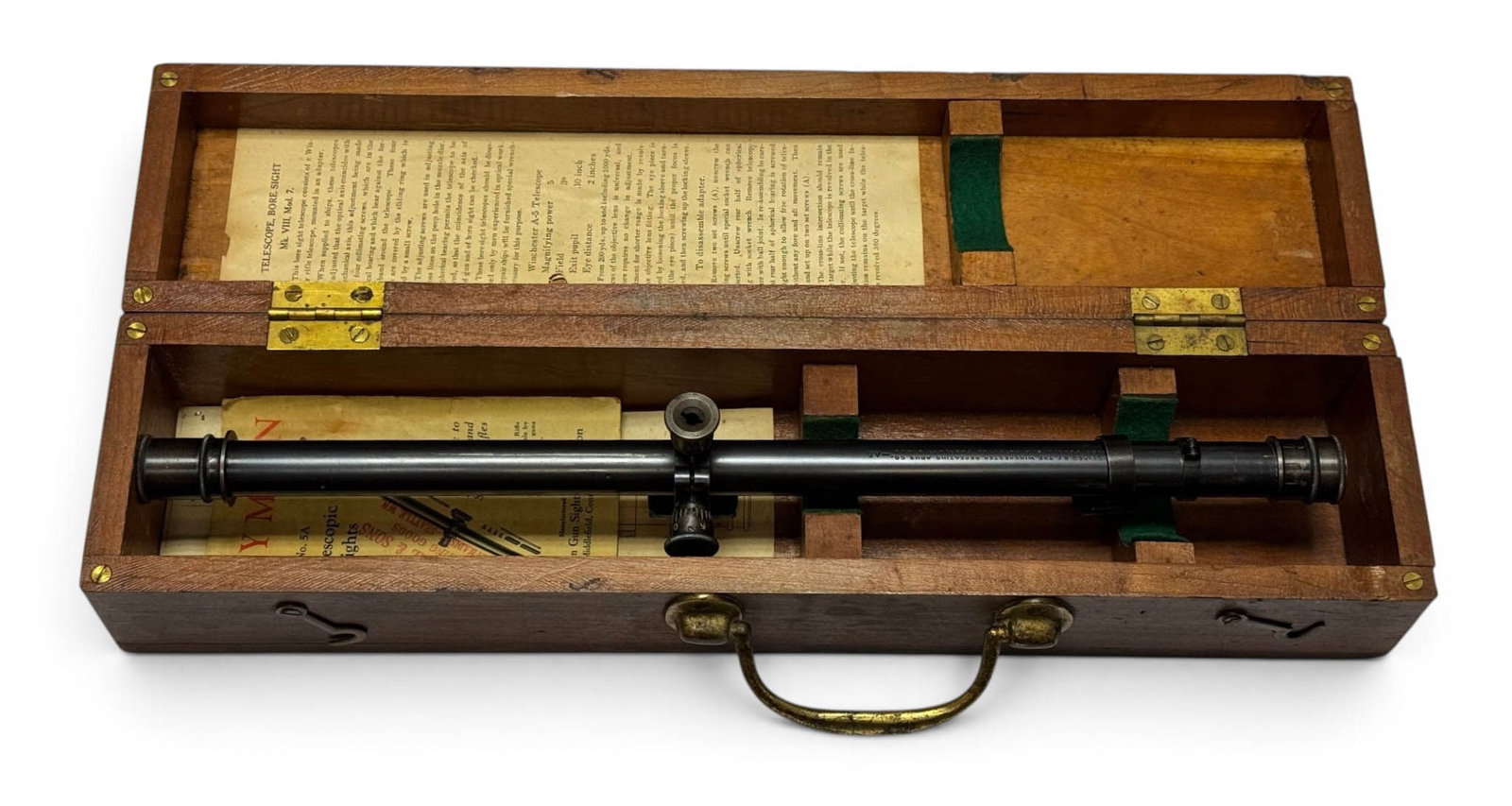 Rare Vintage Winchester A5 Telescopic Sight Scope with Ring Mounts in Wooden Case (1 of 20)