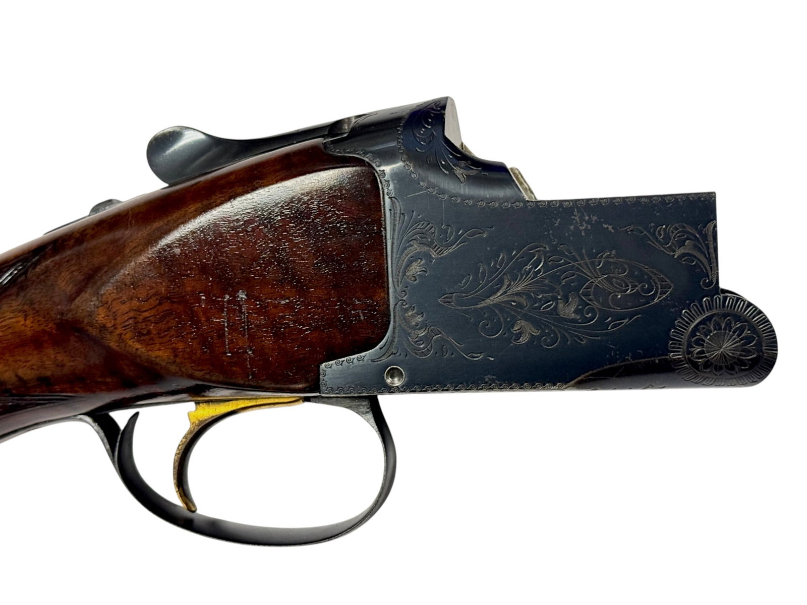 Excellent 1964 Engraved Belgian Browning Lightning Superposed Skeet Shotgun 4-Barrel Set in Case - 12