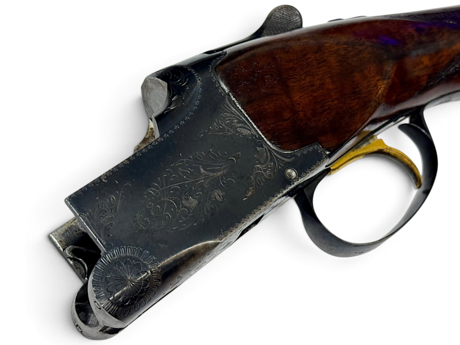 Excellent 1964 Engraved Belgian Browning Lightning Superposed Skeet Shotgun 4-Barrel Set in Case - 8