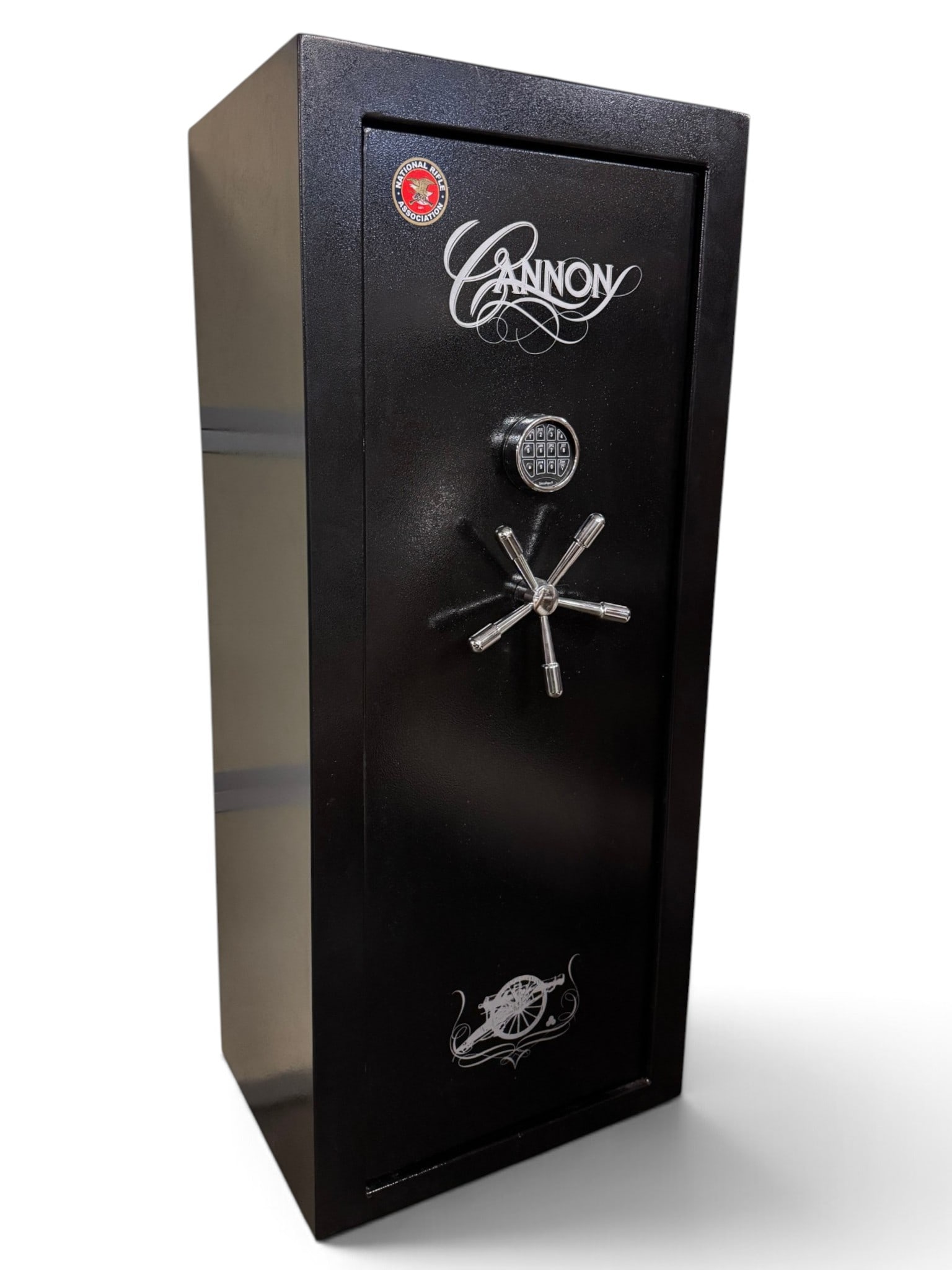 Cannon Model: T5-6026 Security 24-Gun Safe with Electronic Dial Pad: Model: T5-6026 | Fire Tested 30minutes Exposure at 1200F Degrees | Measurements: 26" Wide X 18" Deep x 60" Tall | Weighs: Approx 300-400lbs. | Have Combination - LOCAL PICKUP ONLY, NO SHIPPING. BUYER