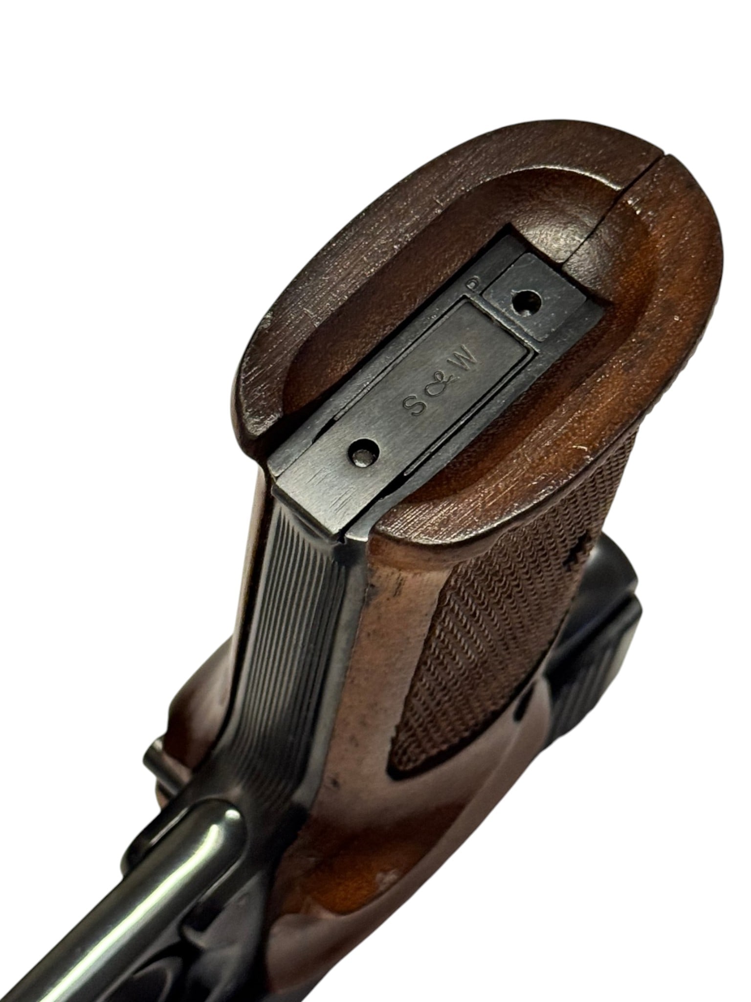 MINT Collector's 1959 Smith & Wesson Model 41 .22 LR Semi-Auto 7-3/8” Target Pistol w/ Muzzle  - 15