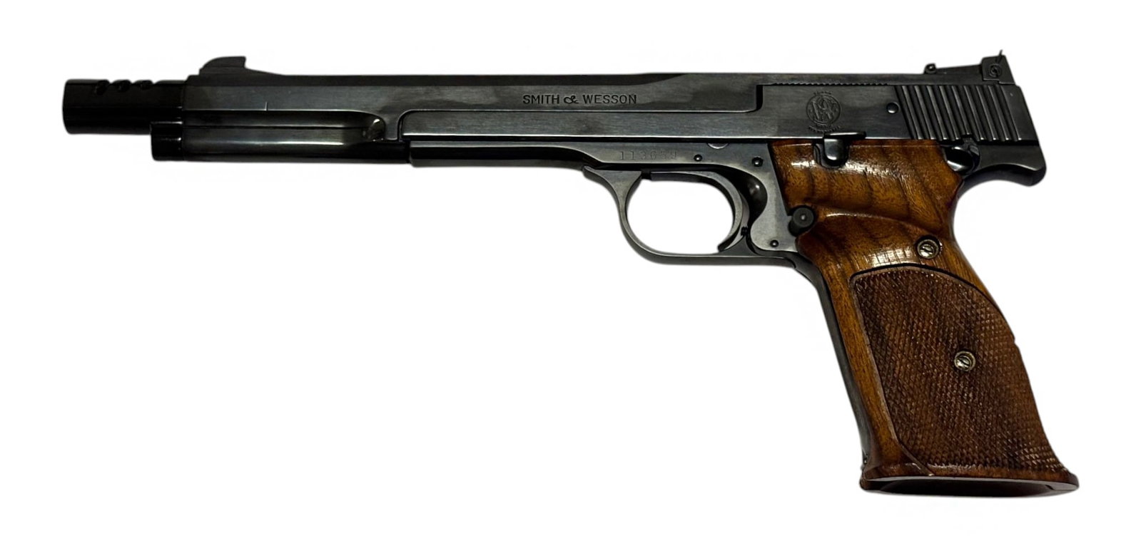 MINT Collector's 1969 Smith & Wesson Model 41 .22 LR Semi-Auto 7-3/8” Target Pistol w/ Muzzle  - 3
