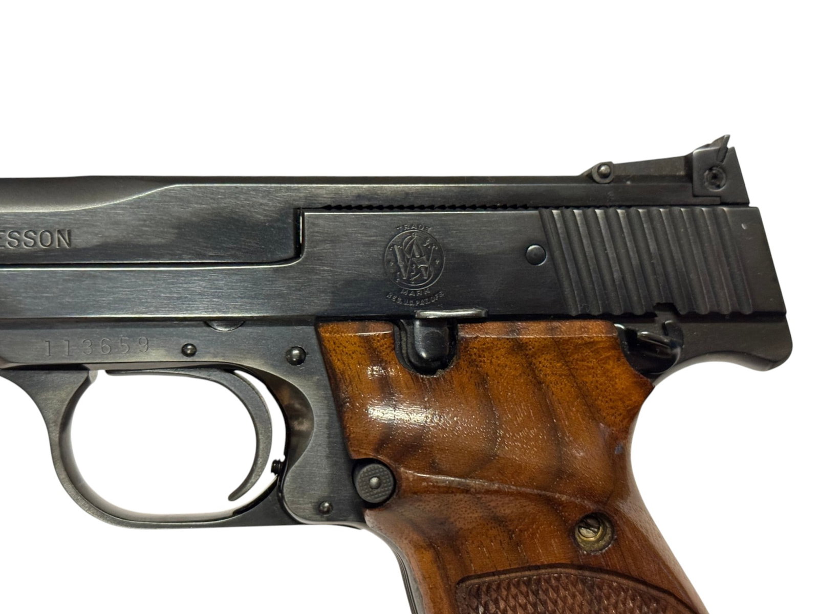 MINT Collector's 1969 Smith & Wesson Model 41 .22 LR Semi-Auto 7-3/8” Target Pistol w/ Muzzle  - 5
