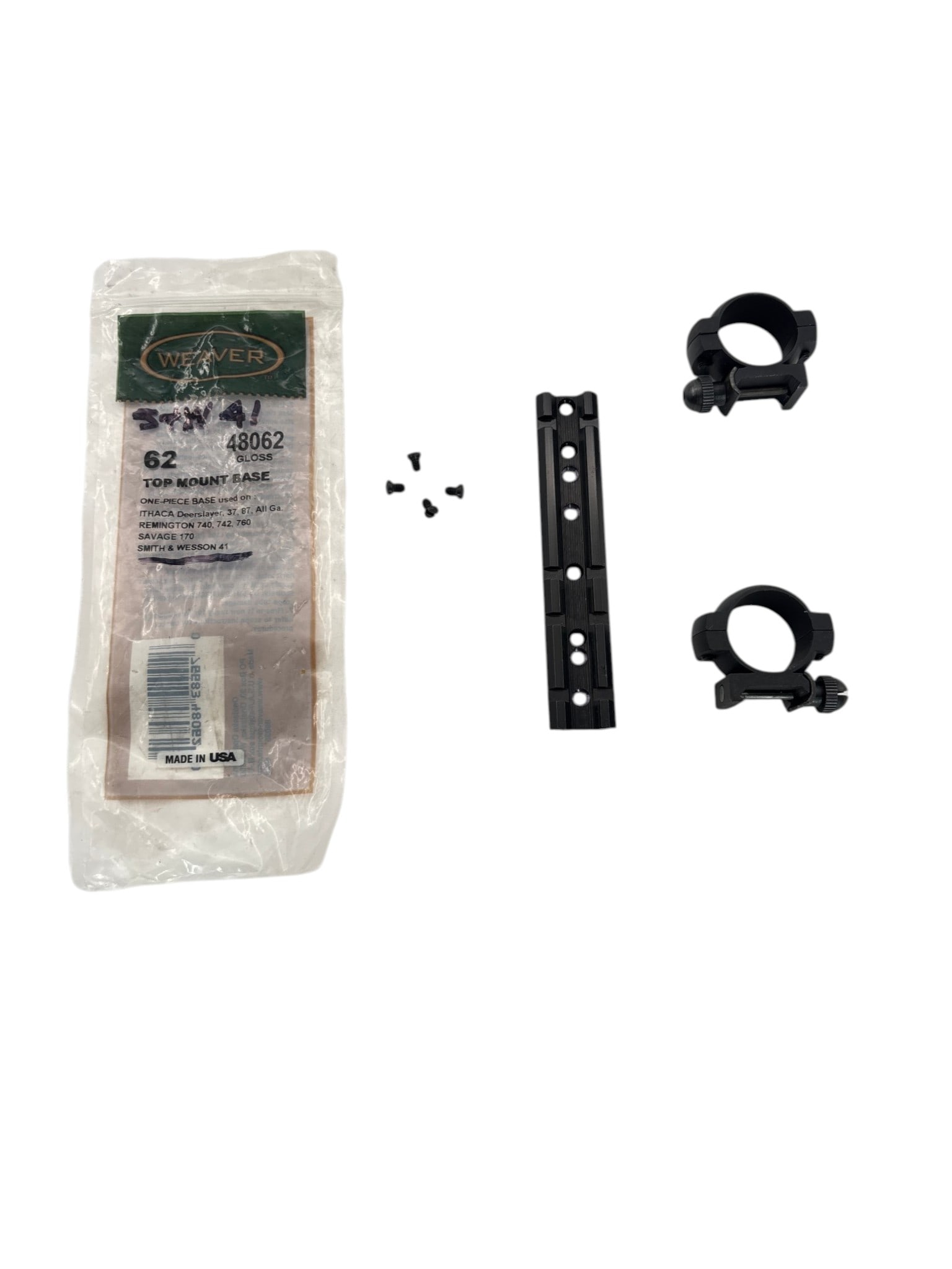 Weaver Smith & Wesson Model 41 Top Mount Rail & Scope Mounts: See Photos