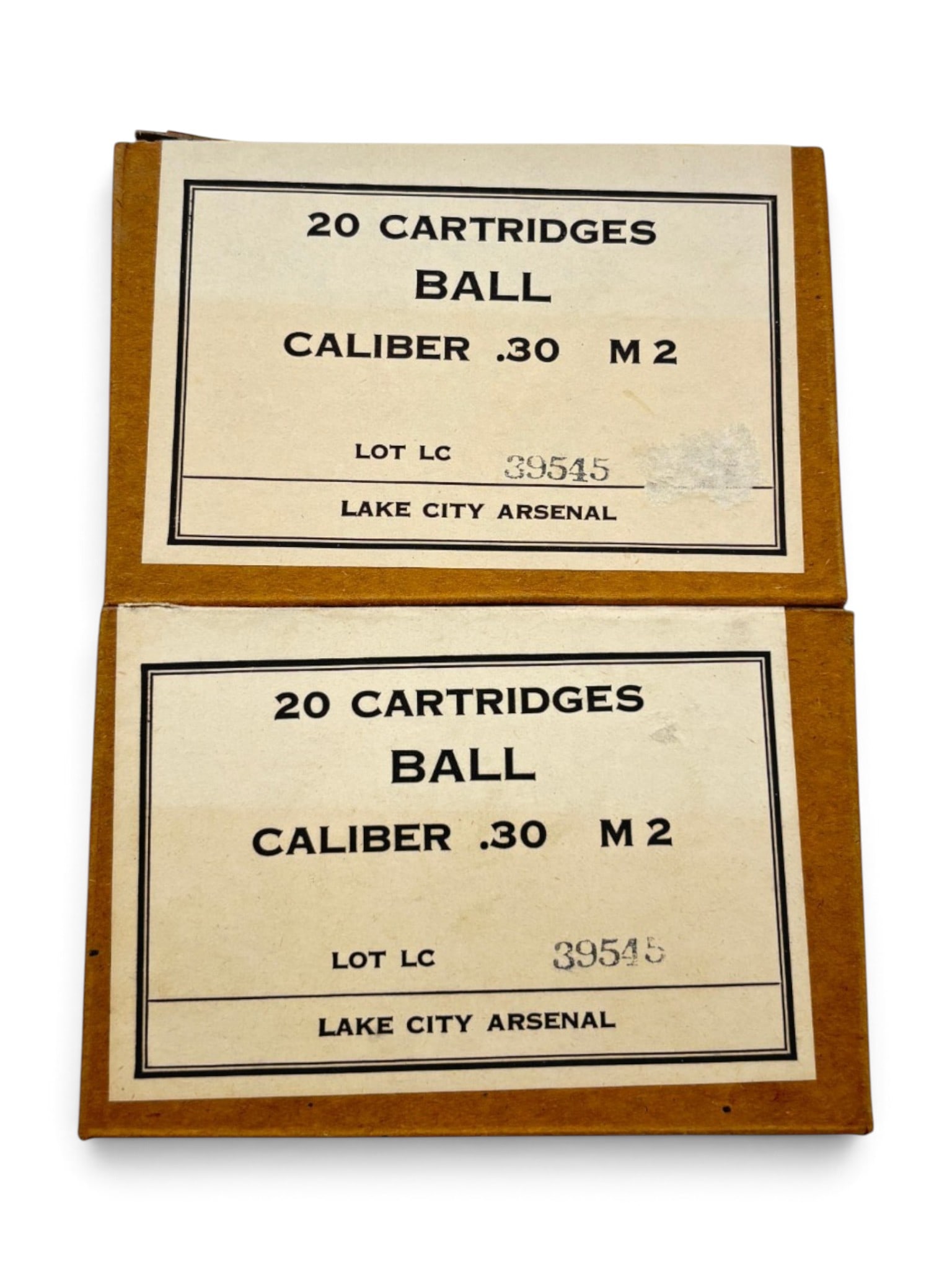 Collectible 40rds of Sealed .30-06 SPRG. Lake City Arsenal Ammunition: Lot Number 39545 | Both Boxes are sealed | See Photos.