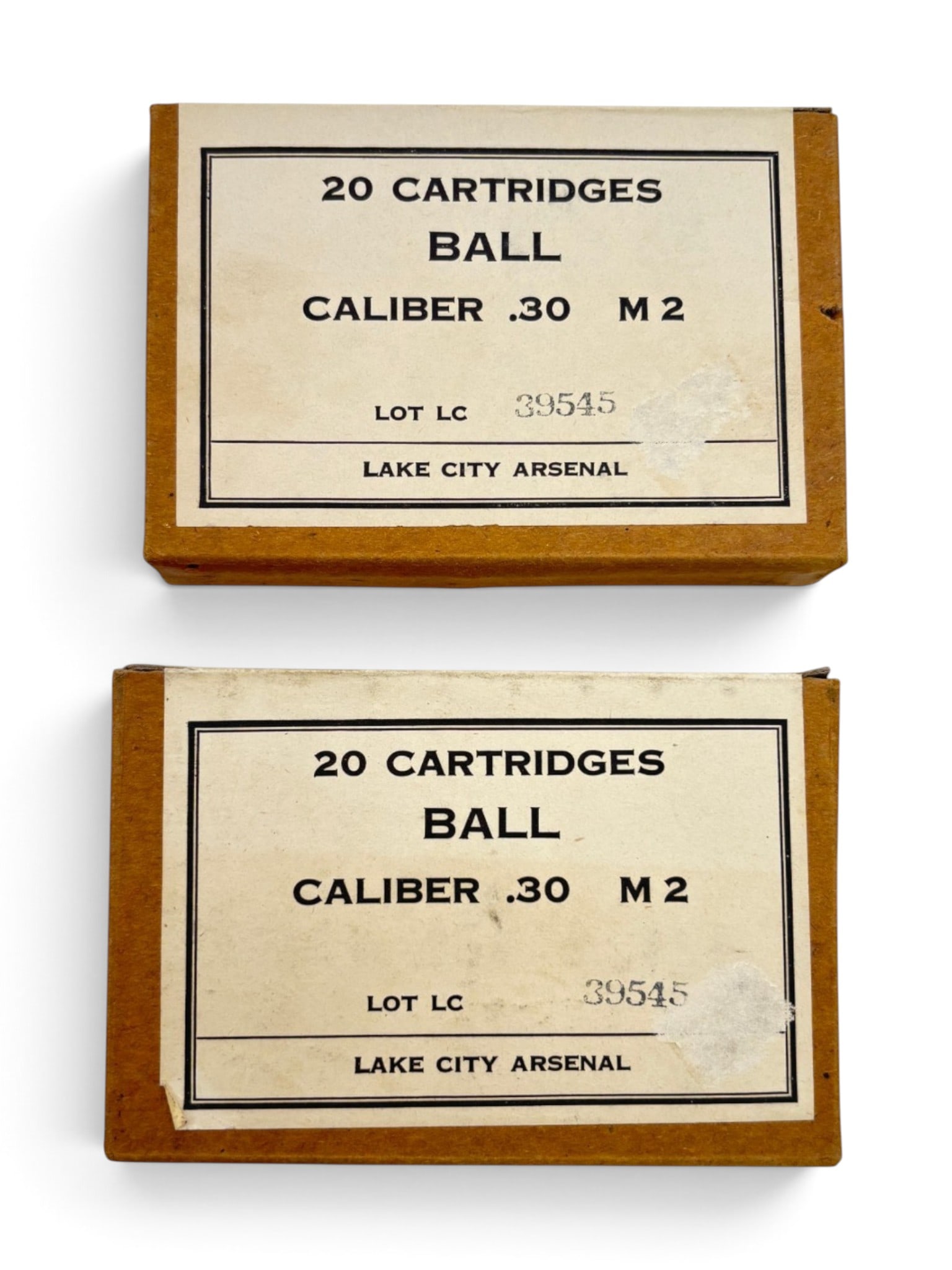 Collectible 40rds of Sealed .30-06 SPRG. Lake City Arsenal Ammunition: Lot Number 39545 | Both Boxes are sealed | See Photos.