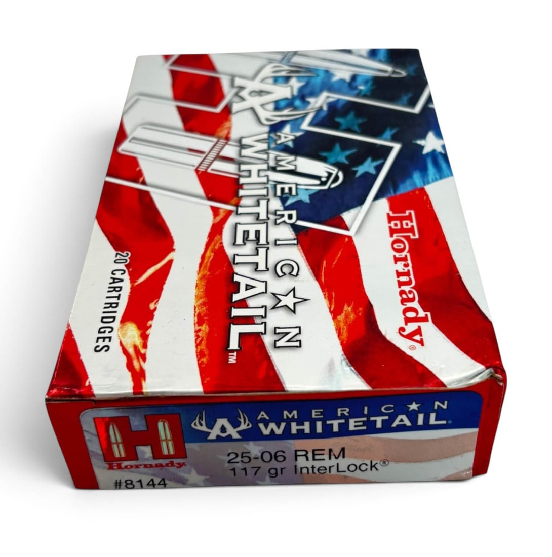 NIB 20rds of .25-06 REM. 117gr. InterLock Hornady American Whitetail Ammunition - 2