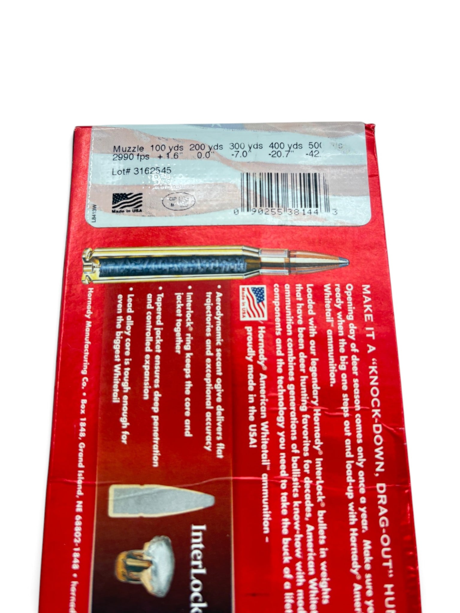 NIB 20rds of .25-06 REM. 117gr. InterLock Hornady American Whitetail Ammunition - 4