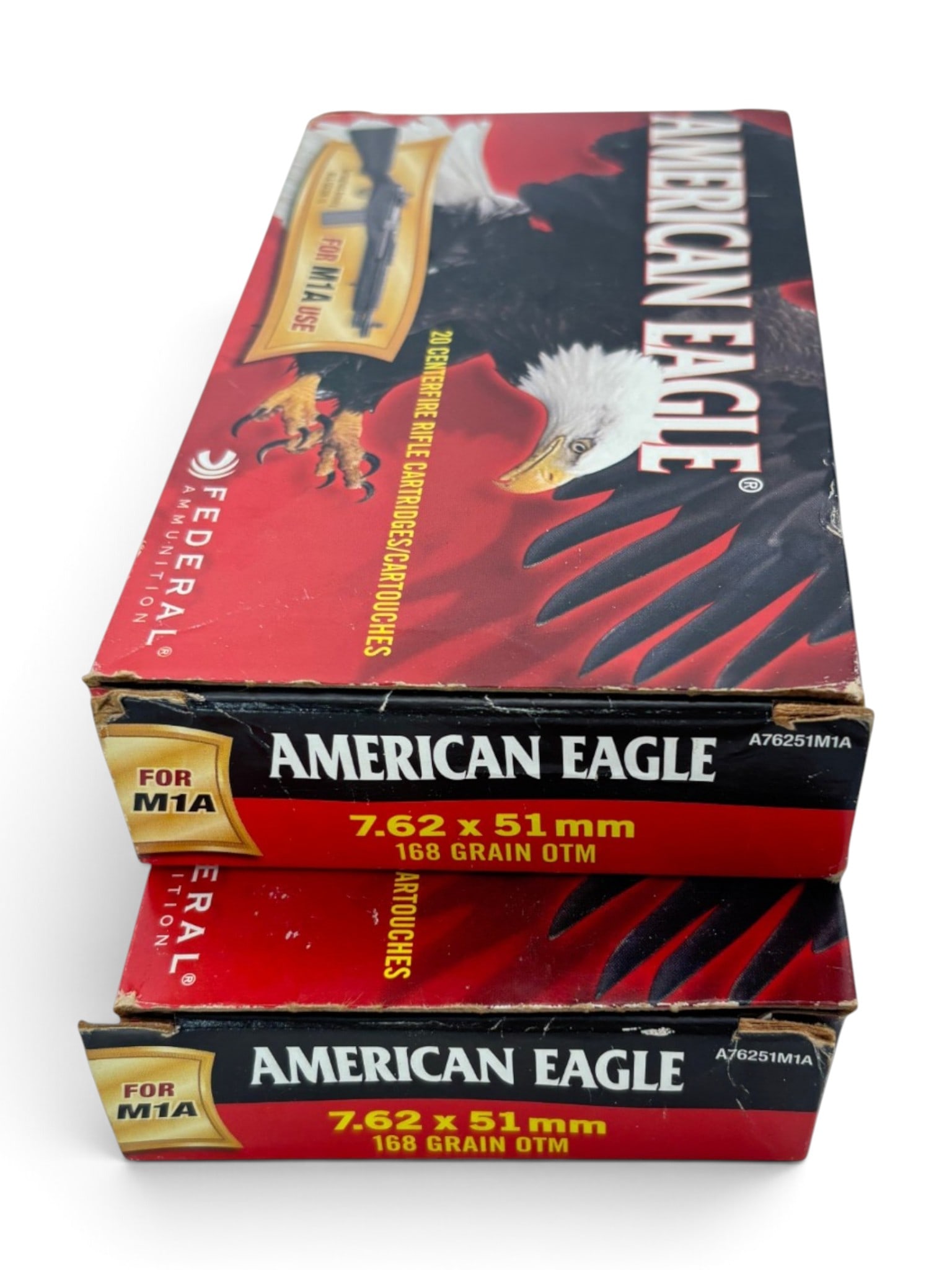 NIB 39rds of 7.62x51mm 168gr. OTM American Eagle Ammunition (For M1A): See Photos
