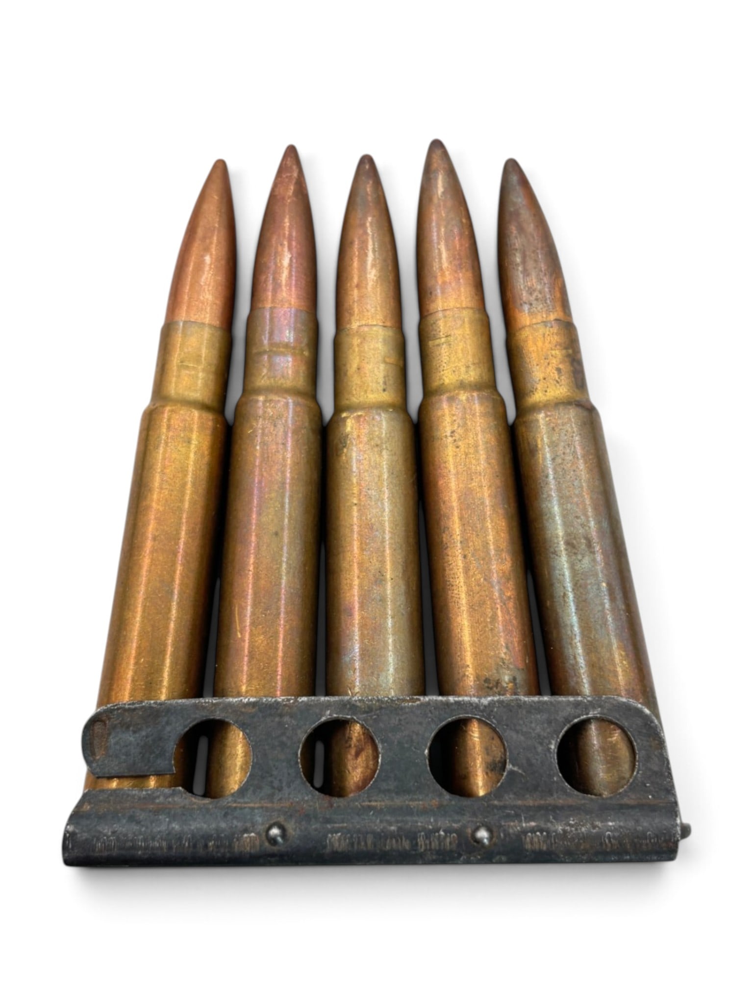 45rds of Collectible WWII .303 BRITISH Ammunition on Stripper Clips with (2) Bandoliers - 4