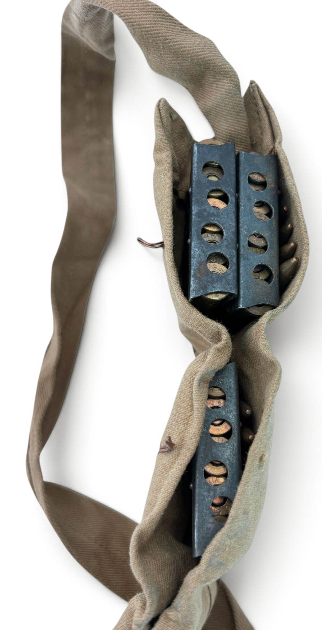 45rds of Collectible WWII .303 BRITISH Ammunition on Stripper Clips with (2) Bandoliers - 7