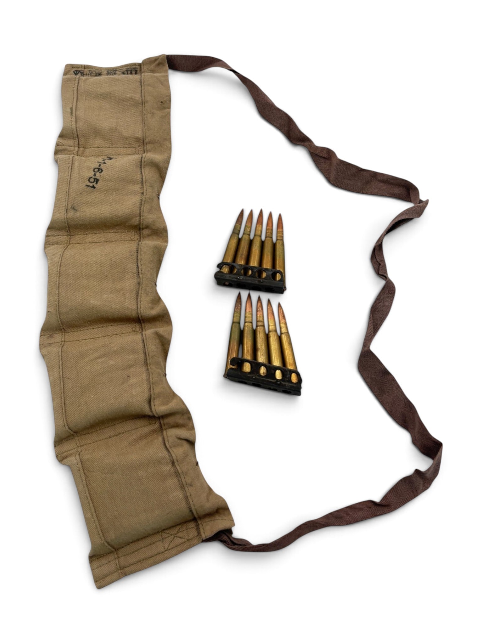 50rds of Collectible .303 BRITISH Ammunition on Stripper Clips in Bandolier (1 of 5)