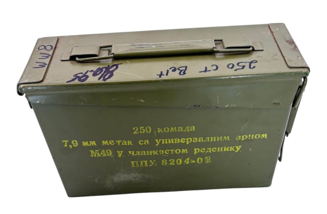 250rds of Linked 7.9mm Mauser Yugoslavian M49 Ammunition in Ammo Can - 4