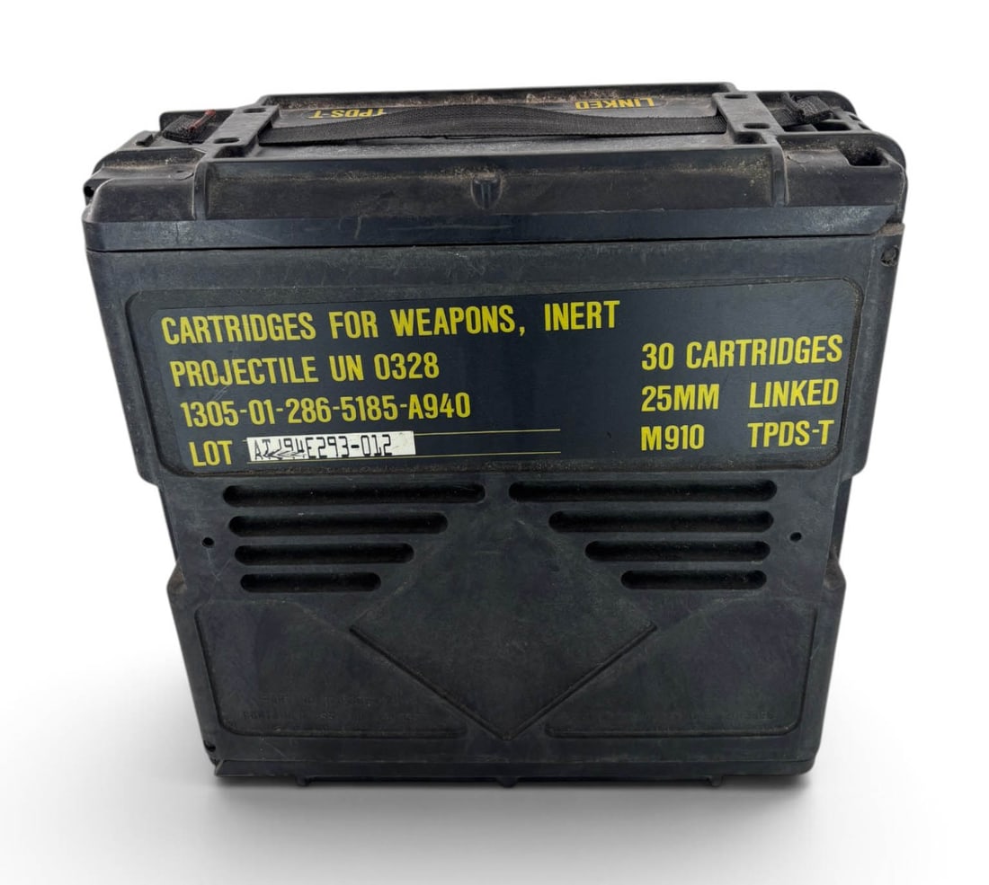 Military Issued 25mm Linked M910 Ammo Case (1 of 5)