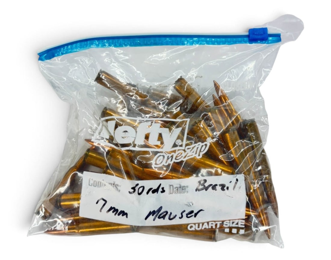 50rds. of Brazilian WWII 7mm MAUSER Military Surplus Ammunition (1 of 3)