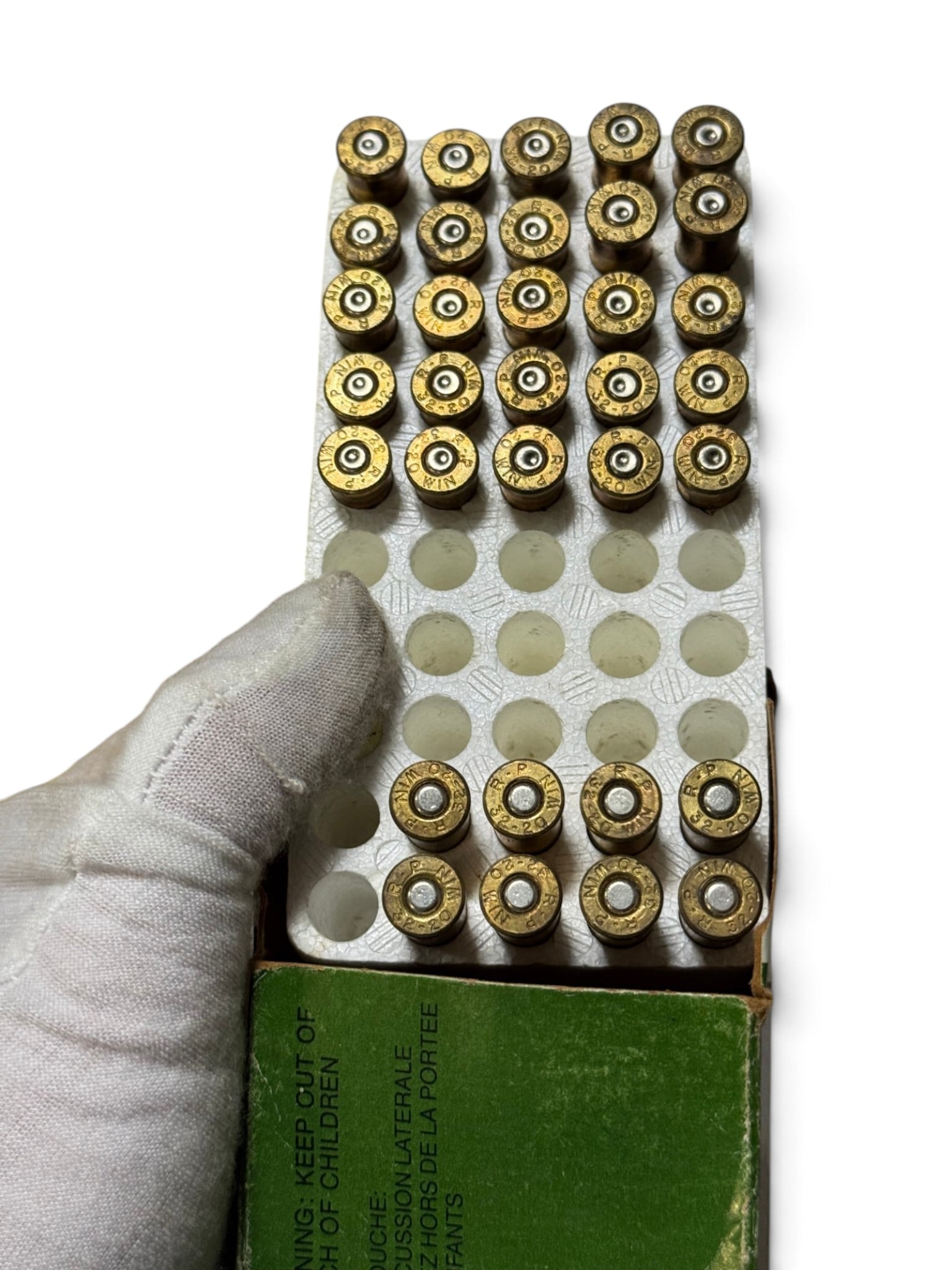 8rds. of .32-20 WIN. 100gr. Lead Remington Ammunition + 25qty. Shot Brass - 2