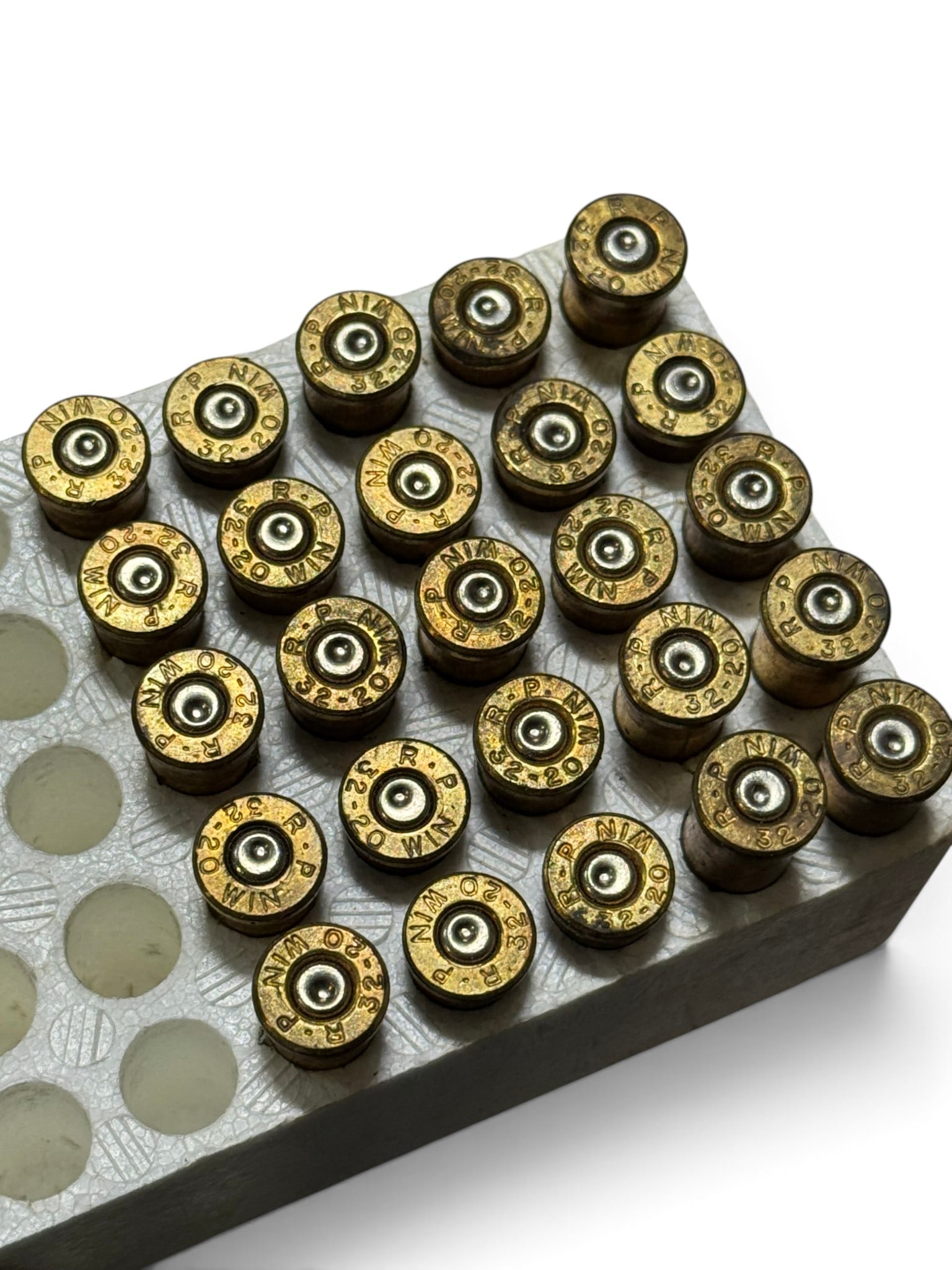 8rds. of .32-20 WIN. 100gr. Lead Remington Ammunition + 25qty. Shot Brass - 4