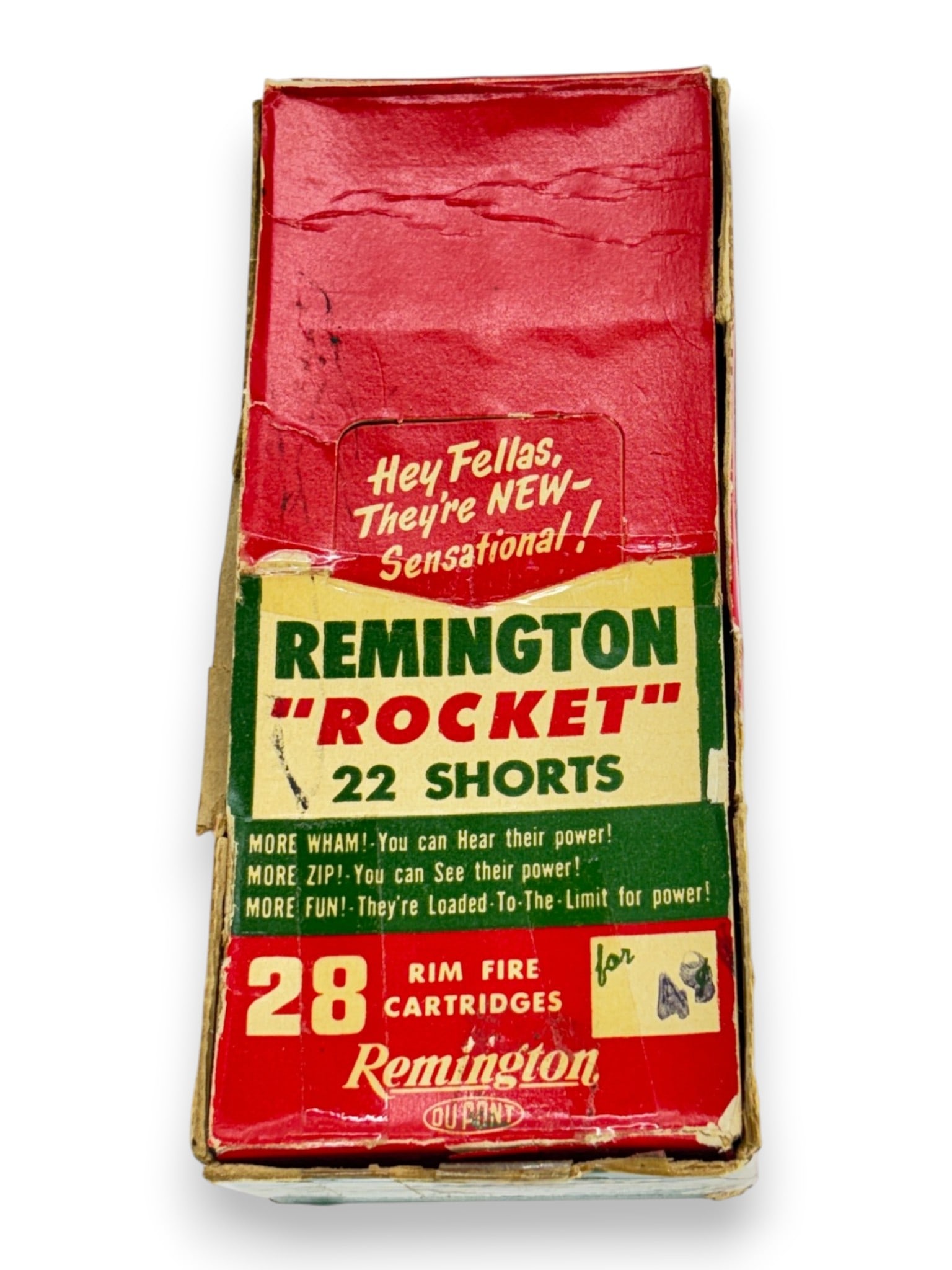 NOS Rare Vintage 560rds. of SEALED Remington “ROCKET” .22 SHORT Ammunition: Inside the factory box includes 20 SEALED Boxes of 28rds. Each of this collectible ammunition. Outer display box shows some minor wear but intact and solid. All the boxes inside are excellent