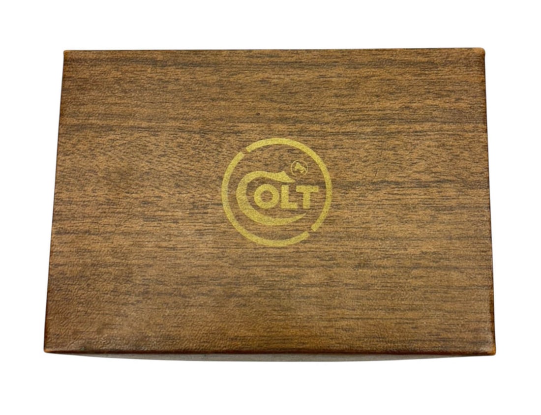 Original Vintage Colt Automatic Junior .25 ACP Pistol 2-Piece Wood Grain Box w/ Label (1 of 5)