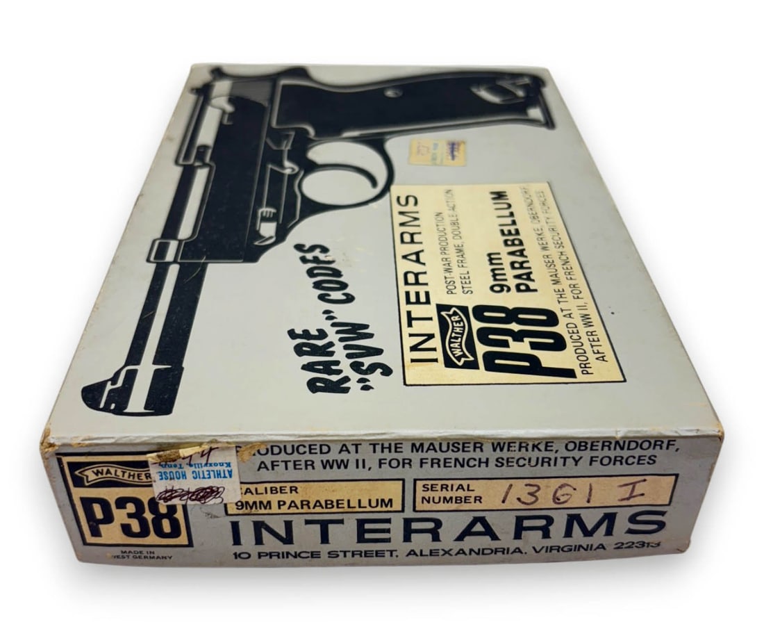 Original Vintage P38 Interarms "SVW" French Code 2-Piece Box - 2