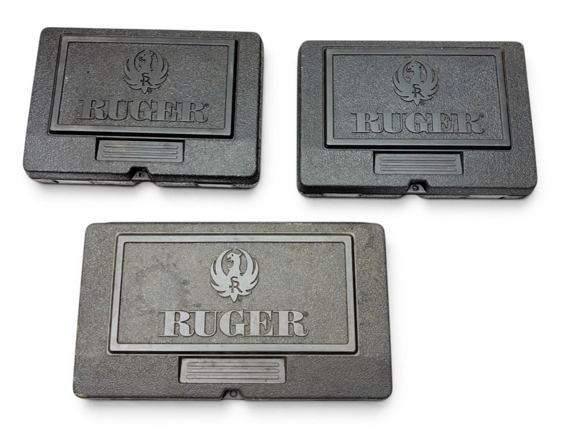 (3) Factory Hard Ruger Semi-Auto and Revolver Gun Boxes (1 of 2)