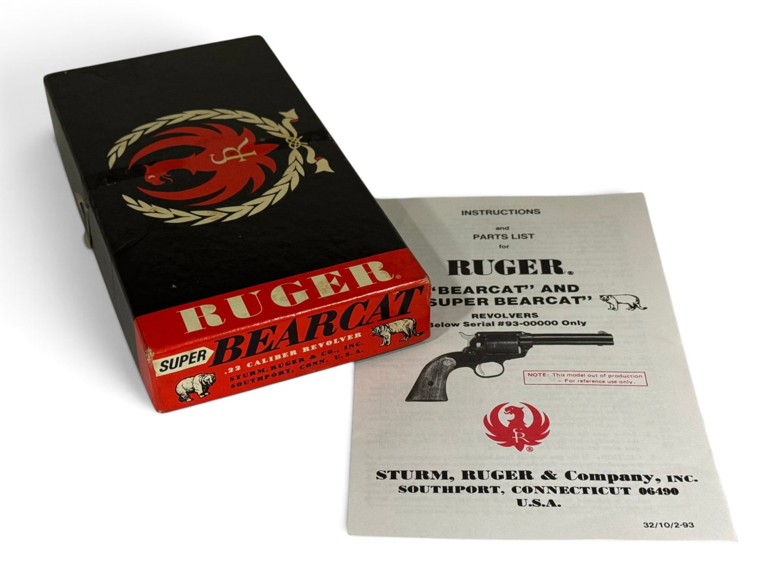 Rare Ruger Super Bearcat .22 Caliber Revolver Box with Manual (1 of 5)