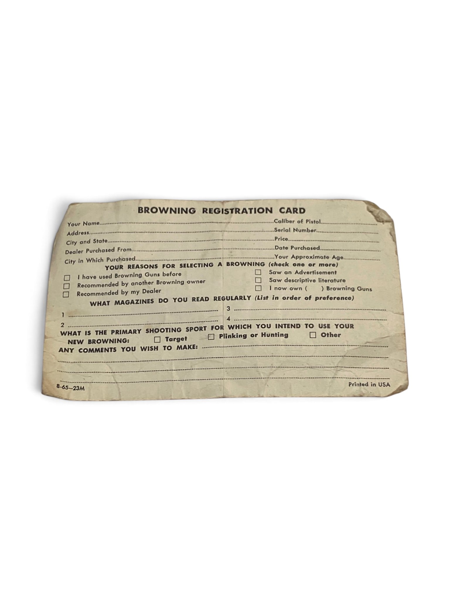 Belgium FN/Browning Baby Pistol Box - 6
