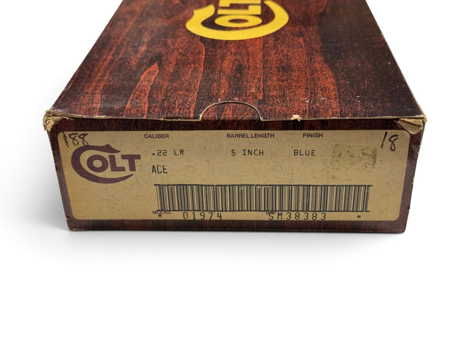 (3) Factory Colt Wood Grain Boxes with Inserts & Paper Labels - Mark IV, ACE, and Python - 12