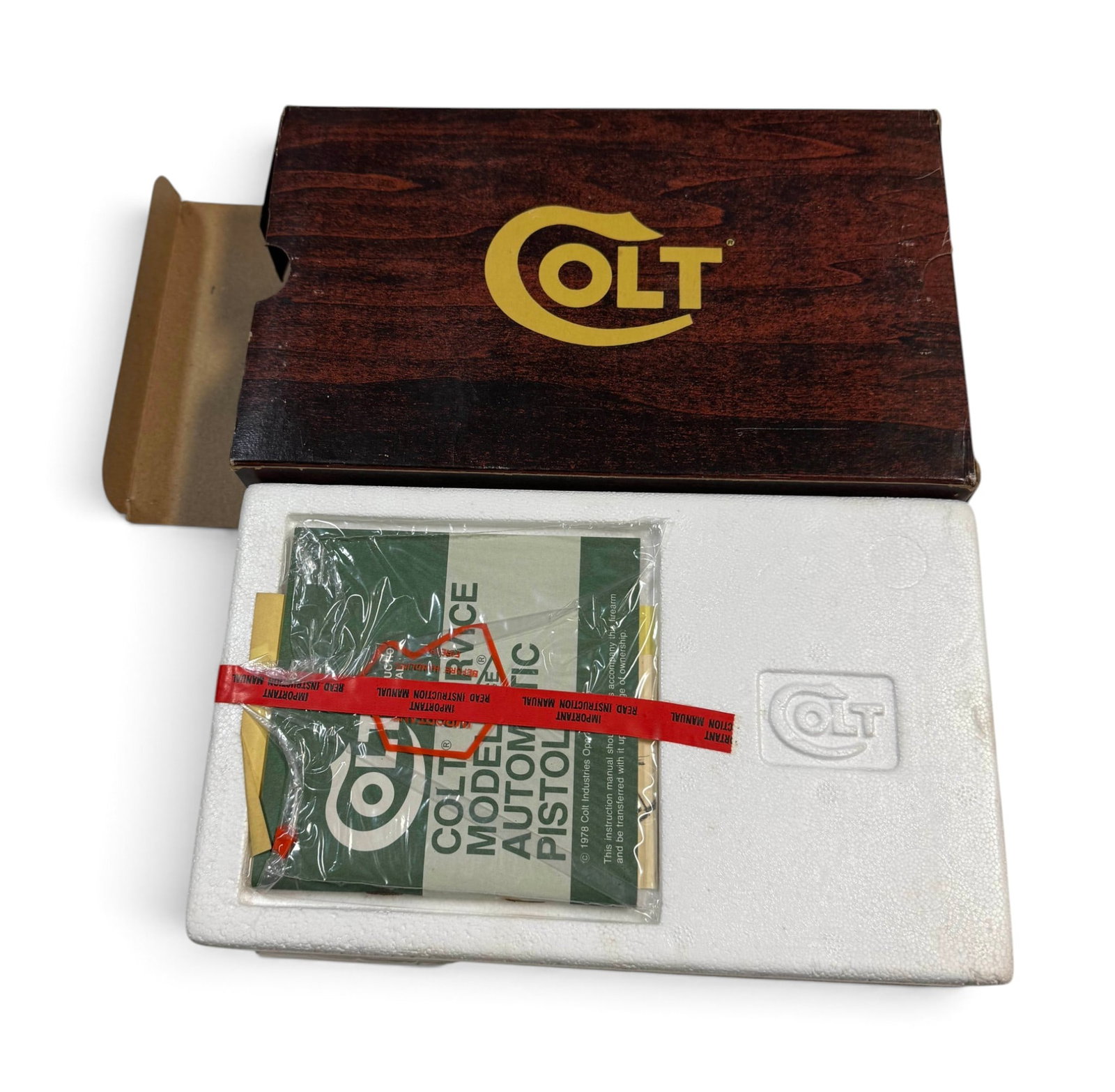 (3) Factory Colt Wood Grain Boxes with Inserts & Paper Labels - Mark IV, ACE, and Python - 13