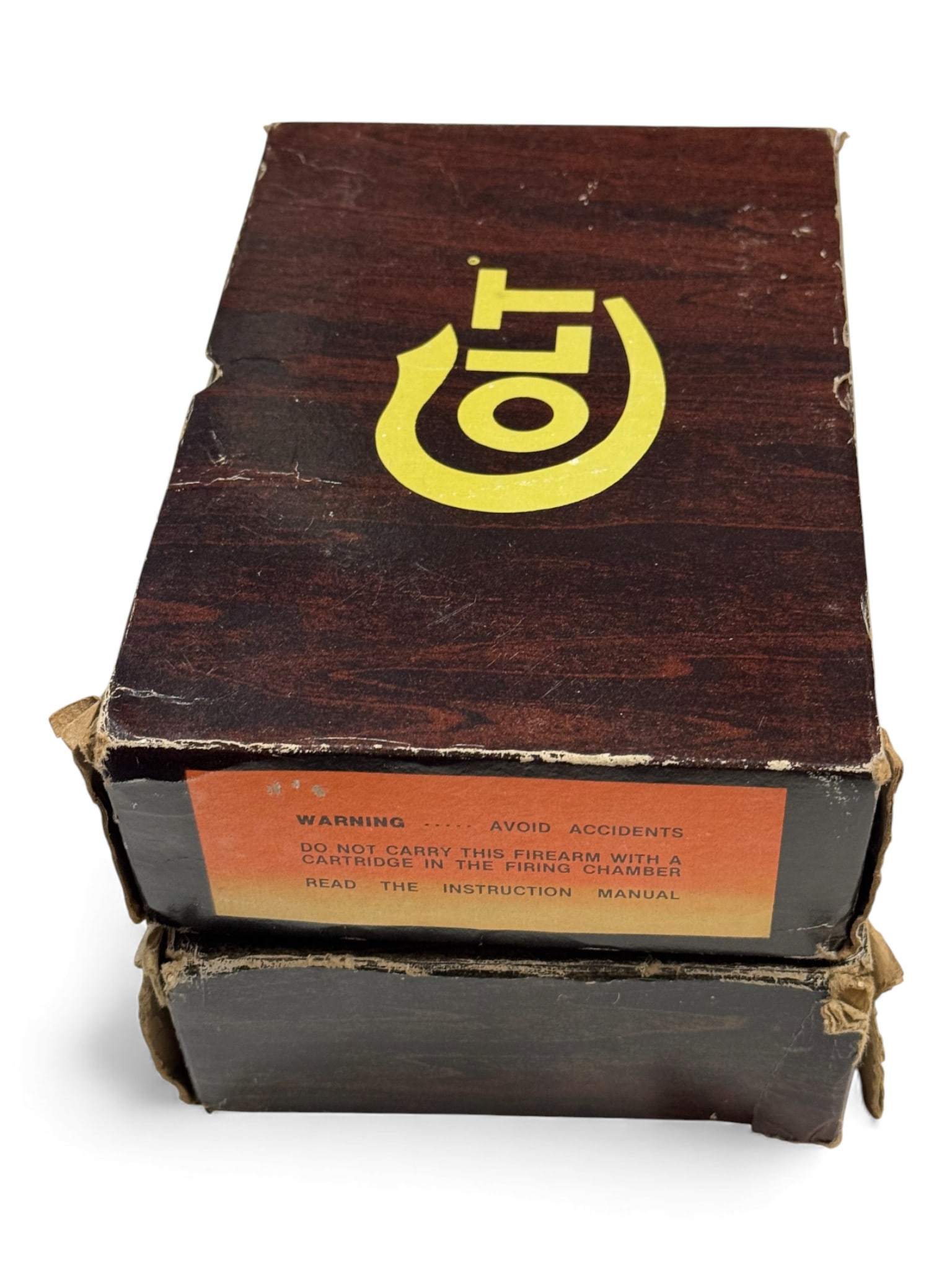 (2) Factory Colt Wood Grain Boxes with Inserts & Paper Labels - LW Agent, Agent - 3