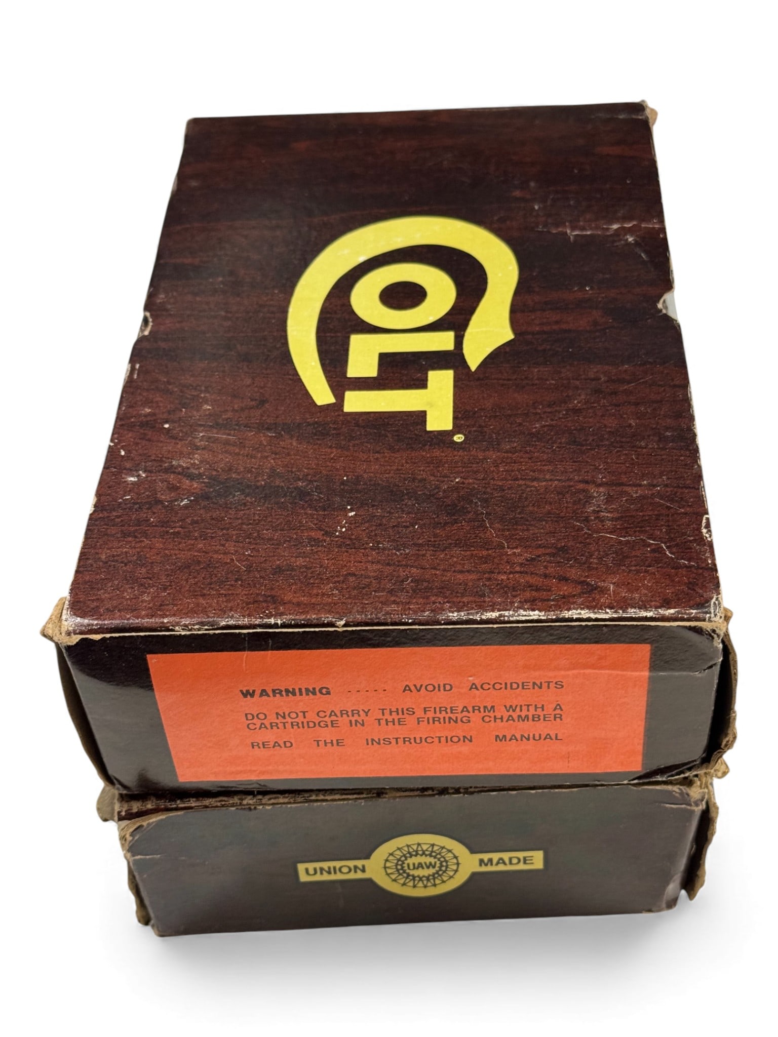 (2) Factory Colt Wood Grain Boxes with Inserts & Paper Labels - LW Agent, Agent - 5