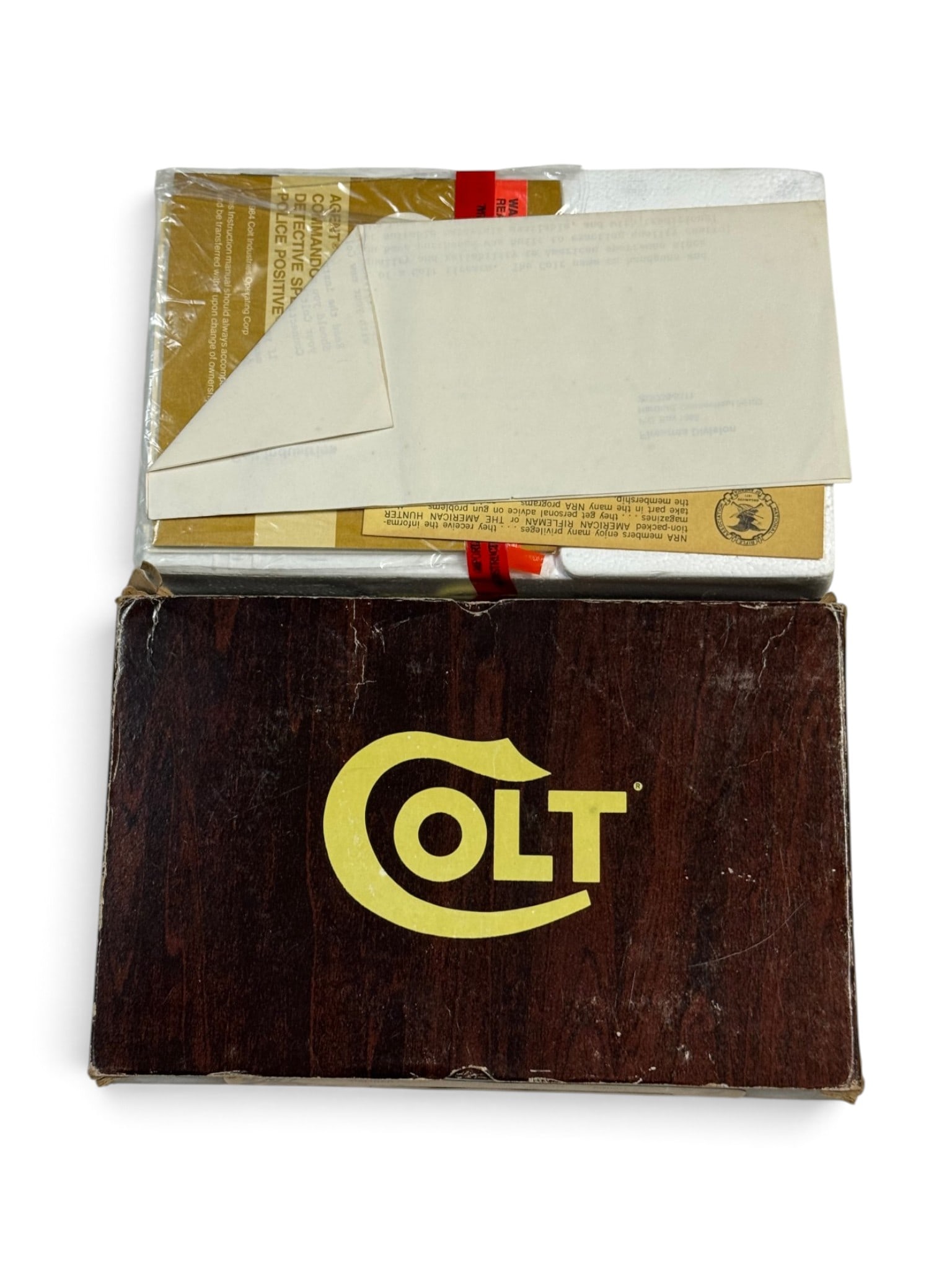 (2) Factory Colt Wood Grain Boxes with Inserts & Paper Labels - LW Agent, Agent - 8
