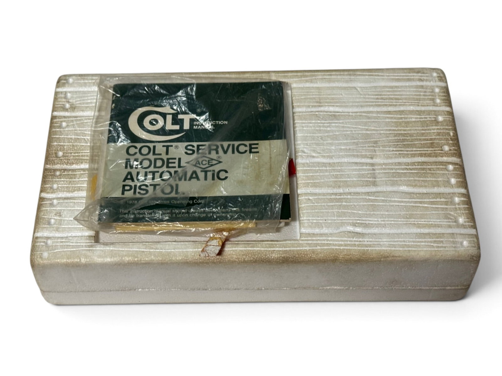Factory Colt ACE Wood Grain Box with Styrofoam Insert, Label, and Papers - 4
