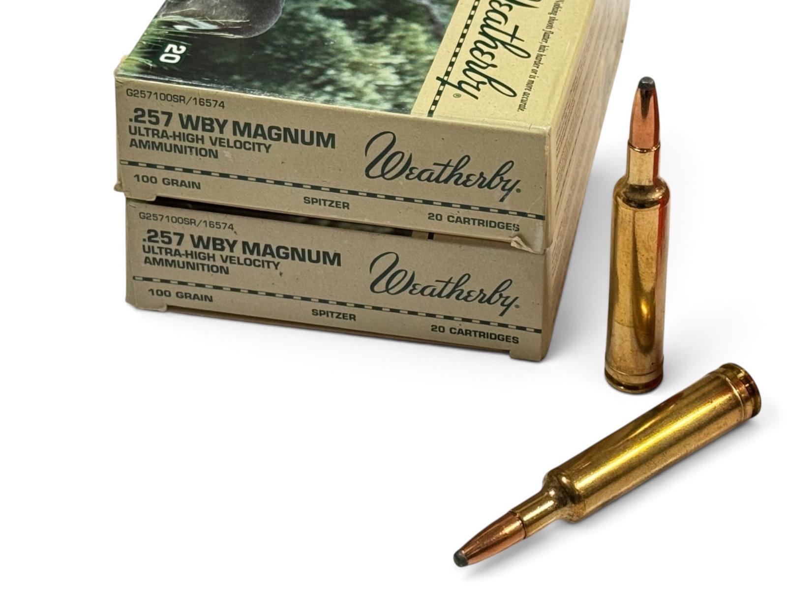 NIB 40rds. of .257 WBY MAGNUM 100gr. Spitzer Weatherby Ammunition - 2