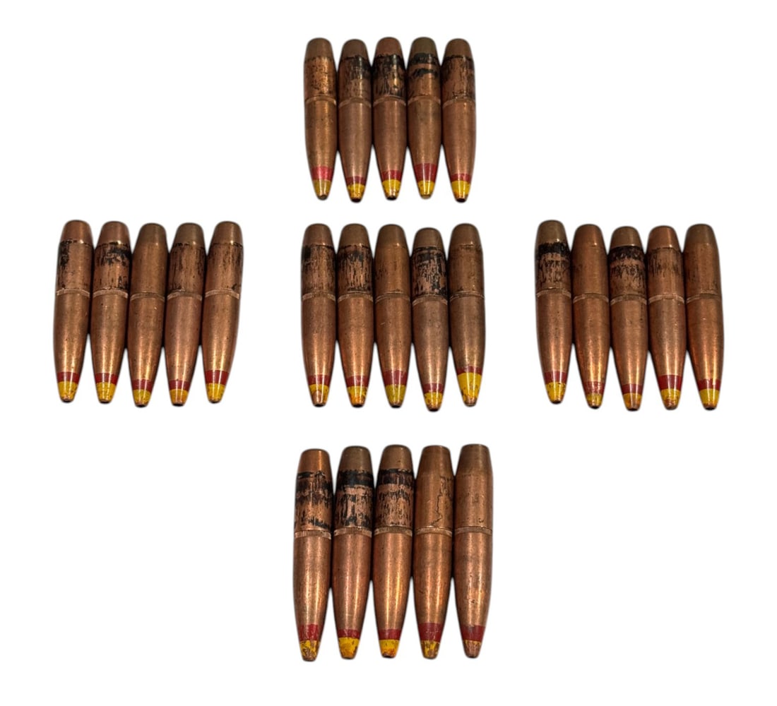 RARE 25qty. of .50 BMG Military M48 Spotter Bullets for Reloading: Incredibly hard-to-find bullets that are very expensive. Used in reloading.
