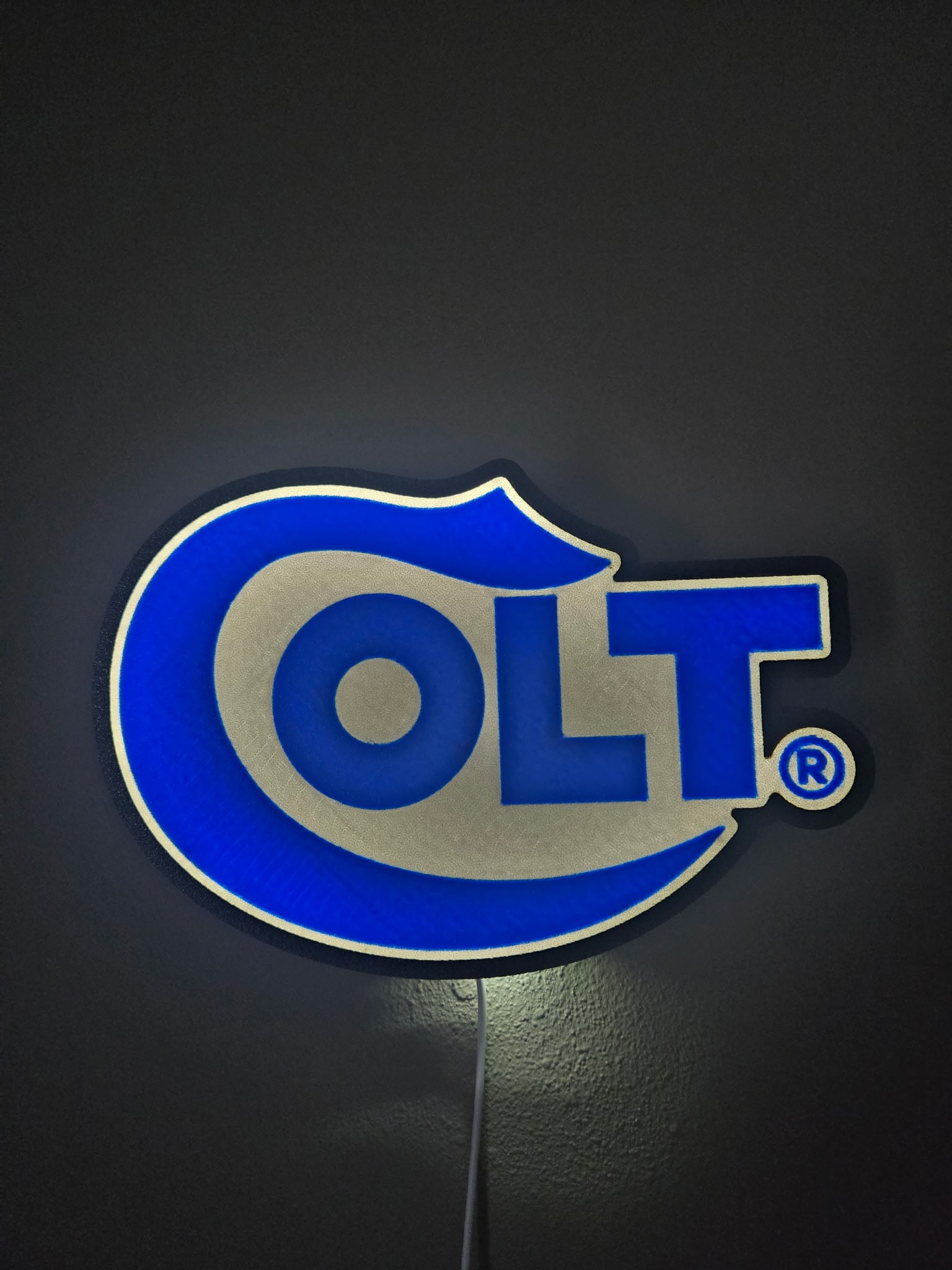 Colt LED Light-Up Sign Gun Room Wall Hanging Decor - 2